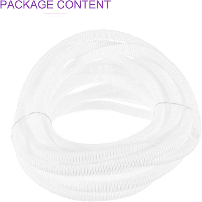 DMiotech 28ft Wire Loom Split Tubing 1/2 Inch(12.7 Mm) ID, Cord Protectors from Pet Flexible Conduit Cable Management for Office, Home, Garden, White