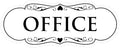 All Quality Designer Office Sign | Easy Installation - White - Medium (1 Pack)