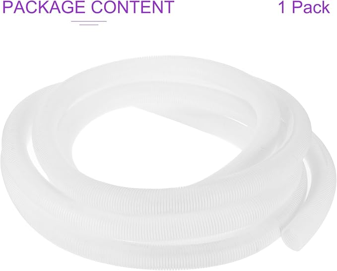 DMiotech 25ft Wire Loom Split Tubing 1 1/2 Inch(38 Mm) ID, Cord Protectors from Pet Flexible Conduit Cable Management for Office, Home, Garden, White
