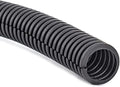 Electriduct 3/4" Wire Loom Polypropylene Slit Corrugated Flexible Conduit Split Cable Sleeve - 100 Feet (Black)