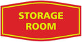 Signs ByLITA Fancy Storage Room Sign (Red/Yellow) - Large 5 Pack