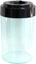 Tightvac EverythingVac Bulk Dry Goods Storage Container, 5 Pounds Plus, Clear Body/Black Cap