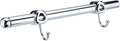 Valet Rod for Closet Pull Out with Hooks, Easy To Install (Chrome, 12 Inch)