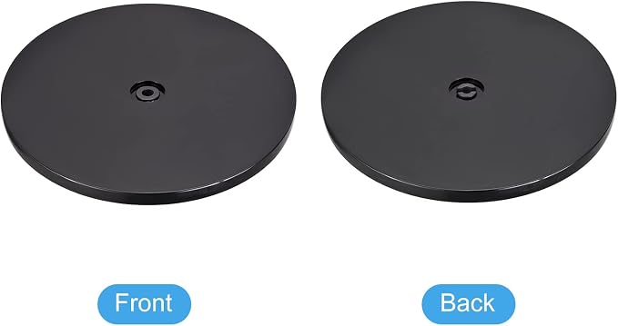 MECCANIXITY 8inch Rotating Swivel Stand with Steel Ball Bearings Lazy Susan Base Turntable for Kitchen Corner Cabinets, Black