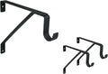 QCAA Heavy Duty Adjustable Shelf Rod Support Bracket for 3/4" Wall Cleat, Powder Coated Black, 3 Pack, Made in Taiwan