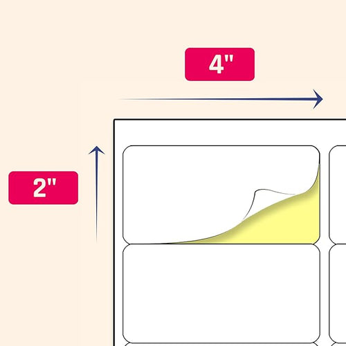 (2" x 4") 200 Sheets, Printable White Sticker Labels, Laser/Inkjet Printing - Matte, 10 per Page