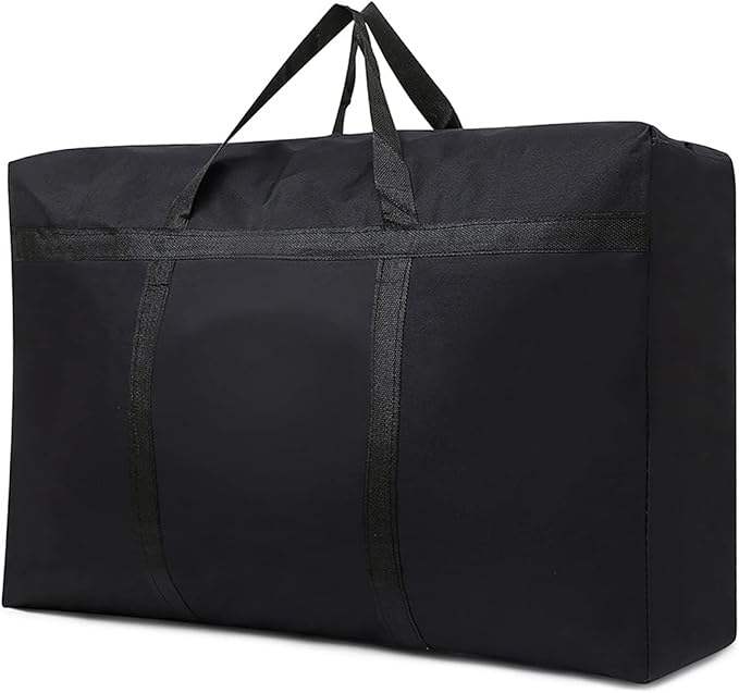 Multipurpose Extra Large Heavy Duty Storage Bags Duffle Bags for Space Saving Moving Storage (31Gal/120L, Black)