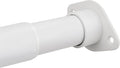 Closet Rod, Adjustable Rod for Hanging Clothes Upgraded Extra Strong, 42 to 52 Inches Clothes Rod for Closet, White