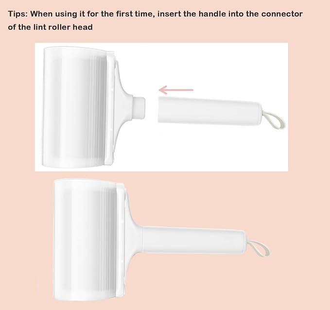 Reusable Lint Roller 2 Pack, Washable Sticky Lint Roller with Cover for Pet Hair, Portable Travel Lint Remover for Clothes, Purse, Furniture, Car, Large Mini Lint Brush for Home and Travel (White)