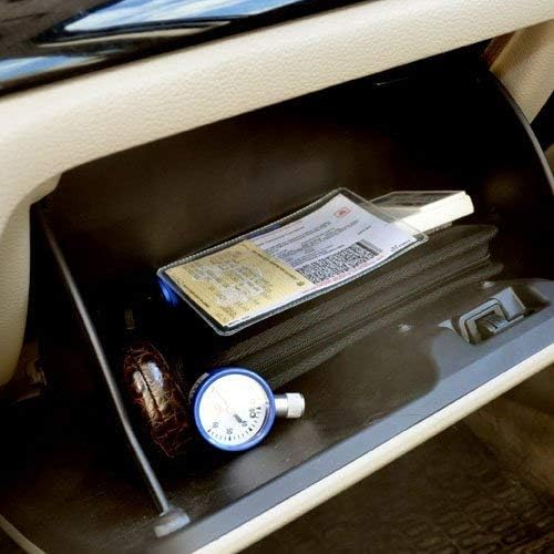 StoreSMART Clear Auto Insurance and Registration Card Holder - Single Pack | Dual-Pocket 4″ × 5⅝″ Protector Durable Vinyl Wallets for Vehicle Car, Insurance Cards, Business Cards, IDs, Organizers