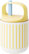 CHAKO LAB Food Jar 15 oz | Stainless Steel Vacuum Insulated for Hot Food and Cold Food | Wide Mouth Leak Proof Lunch Storage for Smoothie Bowl, Soup, Yogurt(Yellow and White)
