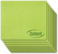 Zorbent Super Absorbent Towels 10 Pack, Green, Reusable Paper Towel Alternative, Lint Free Cleaning Cloth for Kitchen, Gym, Shoes, Travel, & Camping, Multipurpose Damp Duster, Spill & Mess Cleaner