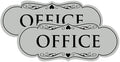 All Quality Designer Office Sign | Easy Installation - Lt Gray - Large (2 Pack)