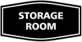 Signs ByLITA Fancy Storage Room Sign (Black) - Small 2 Pack