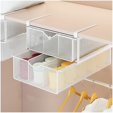 Double Layer Pull-Out Baskets for Closet Storage, Wire Mesh Organizer for Home Cabinets, Easy Access Drawer Solution, Durable and Stylish Space-Saving Design