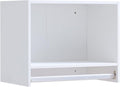 25.5" Single Hanging Closet Module, White MDF Closet Organizer System with Aluminum Hanging Rod, Wall-Mounted Wardrobe Storage for Shirts, Jackets, Bedroom, Walk-In Closet