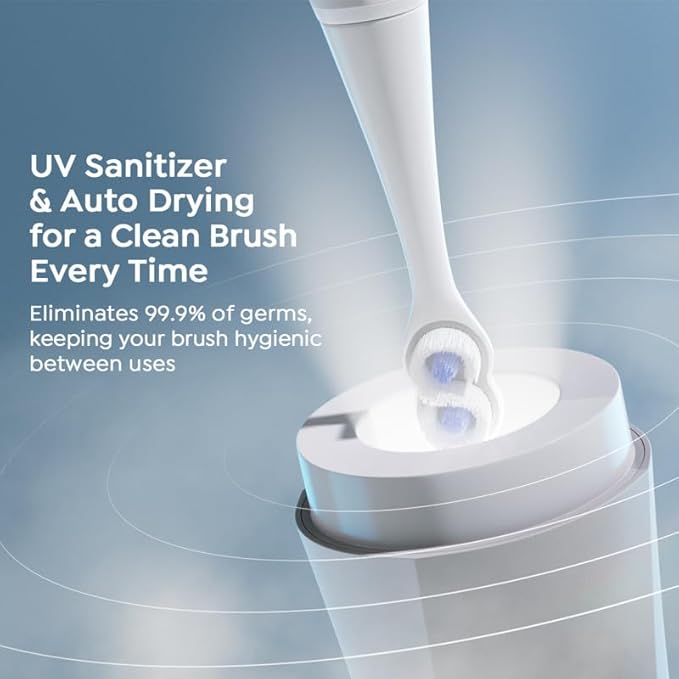 SuperMouth® Ultim8 Travel SmartCase™ - Compact Carrying Case for the SmartBrush™ - Portable UV Sanitizer - Travel-Friendly Oral Care Organizer for Toothbrush, Toothpaste & Floss - Sapphire Blue