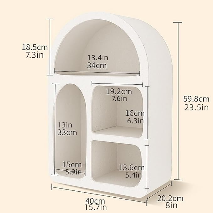 Coffee Station Organizer for Countertop Multi-Grid Storage Cabinet Simple Jewelry Rack Cup Organizer Arched Entrance Display Multi Scenario Use(3)