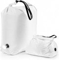 Travel Laundry Bag, Pump Free Vacuum Compression Dirty Clothes Bag Reusable Wet Dry Bags Large Capacity Space Saver Bags Camp Washable Clothes Organizer for Sports Dorm Laundromat (1 Pcs) (White, L)