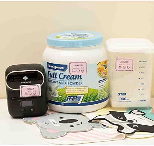 Phomemo Sticker Label M110/M221/M220/M120/M200/M150/M250/M260 Pink Label- 1.57"x1.18"(40x30mm) Thermal Paper for Small Business, Home, Office, 230 Labels/Roll