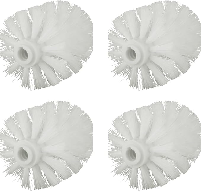 4Pcs Toilet Bowl Brush Replacement Head, Universal Toilet Brush Head Replacement, Ball Shaped Toilet Brushes Heads, for Home Hotel Bathroom Cleaning Tool(White)