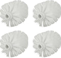 4Pcs Toilet Bowl Brush Replacement Head, Universal Toilet Brush Head Replacement, Ball Shaped Toilet Brushes Heads, for Home Hotel Bathroom Cleaning Tool(White)