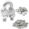 24 Pcs M3 Cable Clamps,Wire Rope Clamp,12 Pcs 1/8" Thimble | Stainless Steel Smooth Rods for Industry, Metal Working Hobbies and DIY Craft
