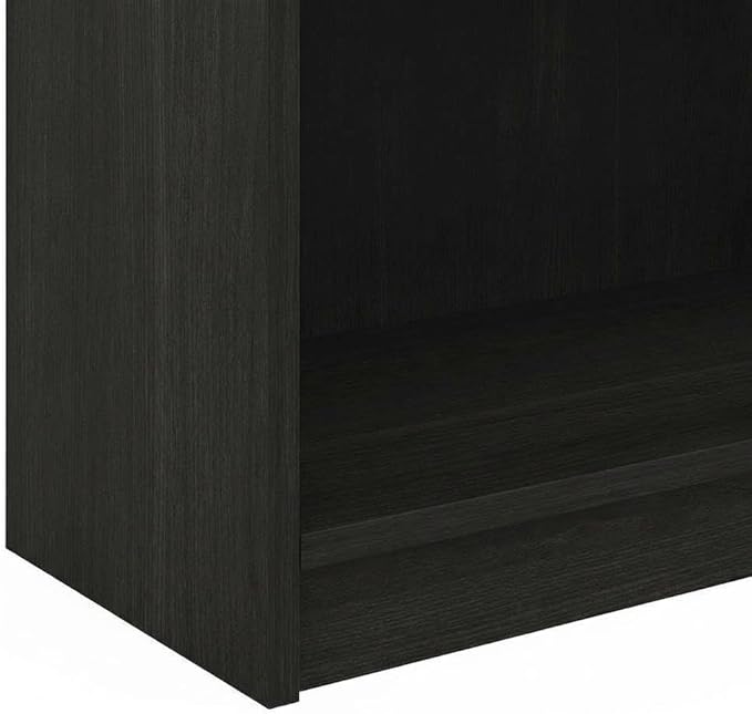 Furnifact Espresso 5-Tier Open Shelf Bookcase, Modern Storage Solution, Sturdy Wood Construction, Compact Design, Ideal for Living Room or Office