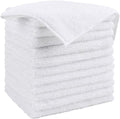HOMEXCEL White Microfiber Cleaning Cloth, 12 Pack Premium Microfiber Towels for Cars, Lint Free, Scratch-Free, Highly Absorbent, Reusable Cleaning Rags for Car, Household, Kitchen, Window, 11.5"X11.5"