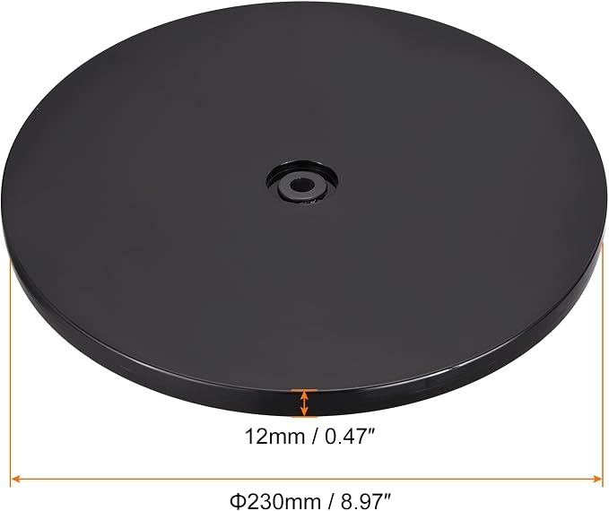 MECCANIXITY 9inch Rotating Swivel Stand with Steel Ball Bearings Lazy Susan Base Turntable for Kitchen Corner Cabinets, Black