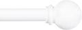 Kenney Chelsea Ball End Window Curtain Rod - Adjustable for Windows 48 to 86 Inches, Extendable Set, White