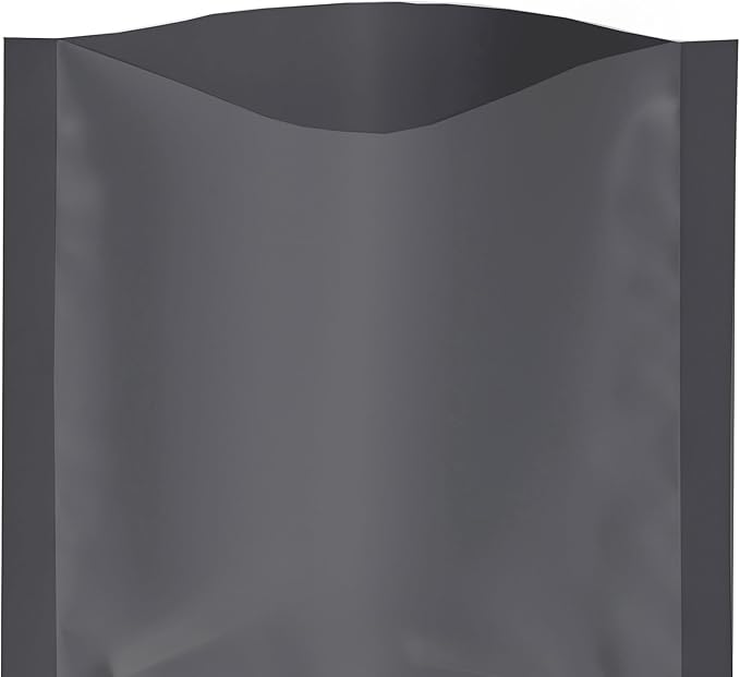 100PCS Customized Vacuum Heat Seal Bag,Open Top Packaging Bag with Clear Front,Single Color Printing for Logo/Text/QR Code (Black, 9 * 13CM/3.5"*5.1"-100PCS-One Color Print)