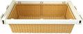 Pull Out Hanging Drawer,Rattan Under Shelf Storage Basket,Sliding Stackable Storage Bins,Adjustable Width 864-924mm,for Kitchen Bathroom Cabinets(Color1)