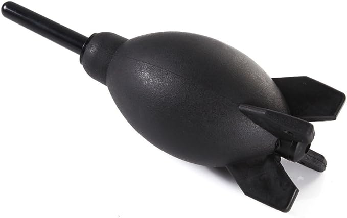 FocusFoto PRO 6.6 Inch Rubber Rocket Air Blower Duster Cleaner Dust Cleaning for DSLR Camera CCD Lens Keyboard Black