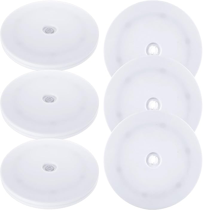 WOPPLXY 6 Pcs Small Lazy Susan 6 Inch, 6 Inch Lazy Susan Turntable Acrylic Ball Bearing Rotating Tray, Rotating Swivel Base White Lazy Susan for Kitchen Countertop, Pantry, Cabinet, Spices, Makeup