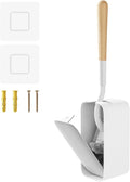 Toilet Cleaner Brush, Diveotree Toilet Brush and Holder for Dead Corner Cleaning, Wall Mounted Toilet Bowl Brush for Bathroom Decor, Toilet Scrubber Brush for Home/Hotel (White, Square-1pack)