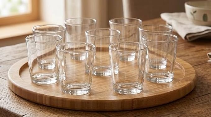 YBM Home Bamboo Wooden Non-Skid Lazy Susan Turntable Fully Rotating Pantry Cabinet