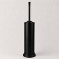 Black Toilet Brush and Holder Set，Extra Long Handled Toilet Bowl Brush and Holder，Stainless Steel Heavy Duty Toilet Brush for Bathroom,Deep Cleaning Modern Toilet Cleaner Slip Base
