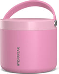 Hydrapeak 18oz Stainless Steel Vacuum Insulated Food Jar for Hot Food and Cold Food, Wide Mouth Leak-Proof Soup for Adults, 10 Hours Hot and 16 Hours Cold (Bubblegum)
