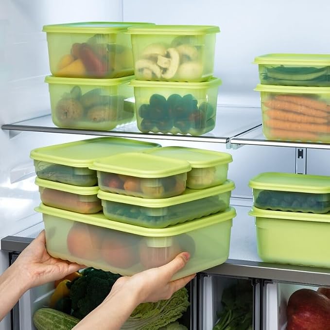 LocknLock Fresh-Block Plastic Food Storage Container | Produce Storage Containers for Fridge | Vegetable & Fruit Storage Containers for Fridge, Airtight Storage, Microwave & Dishwasher Safe, 760ml