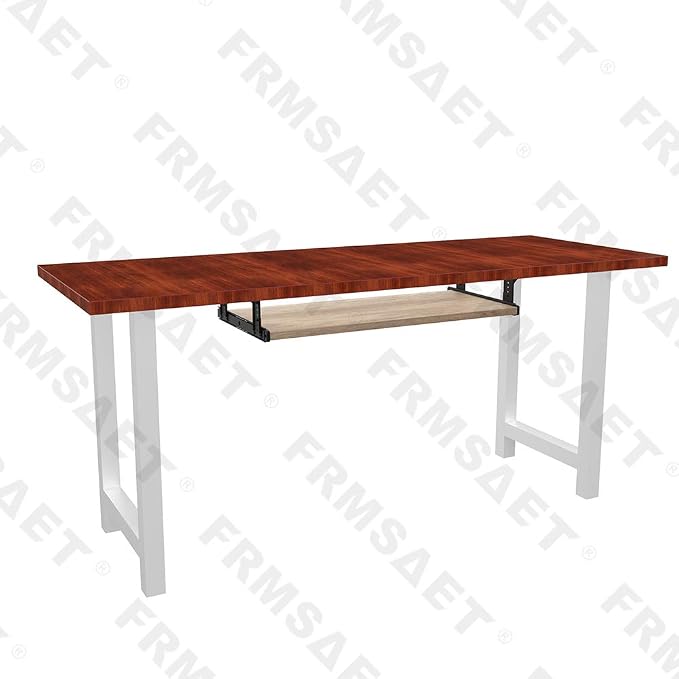 FRMSAET Furniture Accessories Office Product Desk Suits Hardware 20/24/30 inches Keyboard Drawer Tray Wood Holder Under Desk Adjustable Height Platform. (24 inches, Burlywood)