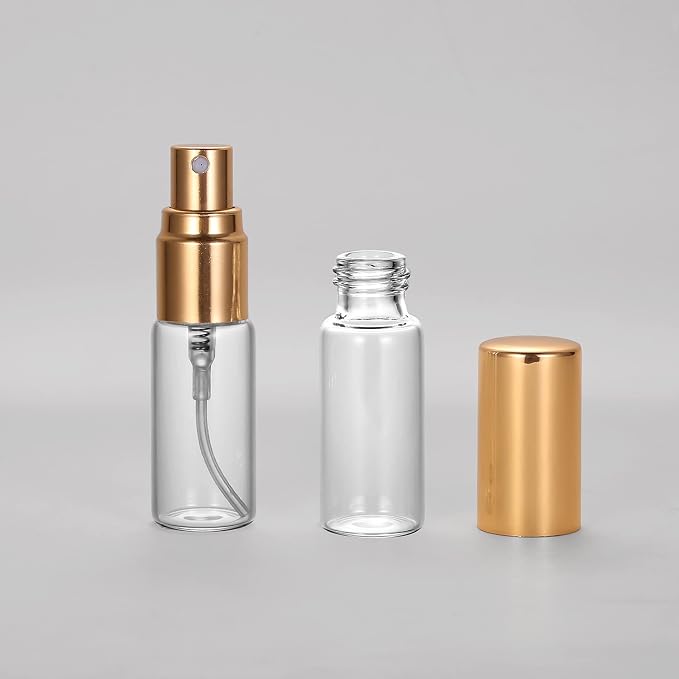 5ML Glass Spray Bottle - Empty Refillable Container Essential Oils, Cleaning Products, Homemade Cleaners, Misting Plants with Water Vinegar Mixtures for Cleaning or Cooking
