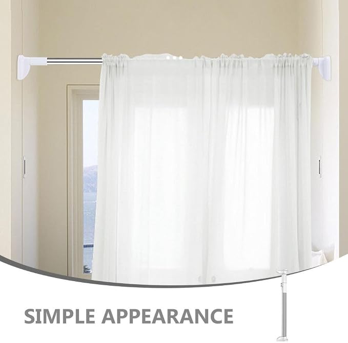 Kichvoe Adjustable Closet Rod 31.49 Inch Telescopic Clothes Drying Pole Lightweight Expandable Wardrobe Bar for Hanging Clothes and Curtains Portable Home Storage Organizer