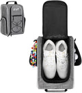 Wolt Golf Shoe Bag - Sports & Travel Shoes Carrier Bags with Ventilation & Double Outside Accessory Pocket for Socks, Tees, Golf Balls, Etc. for Women and Men (Grey)