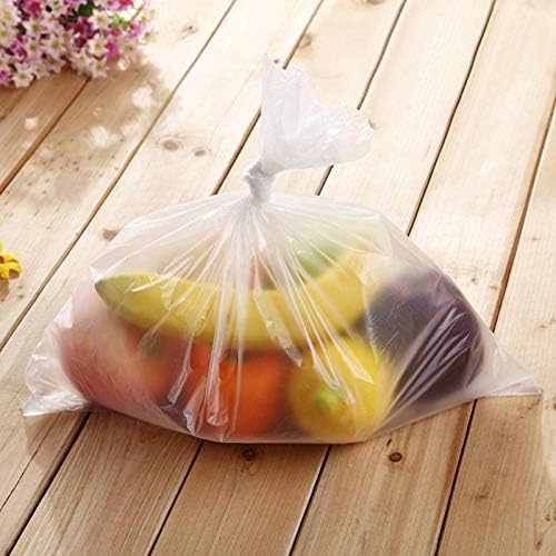 14" X 20" Plastic Produce Bag on a Roll, Clear Food Storage Bags for Bread Fruits Vegetable, 350 Bags/Roll (4 Rolls)