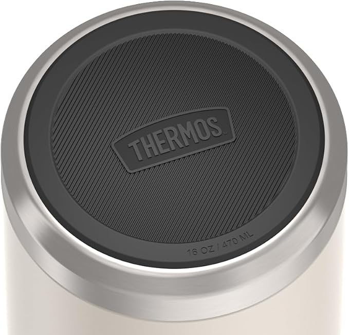 THERMOS, Stainless Steel Food Jar with Spoon, 16 Ounces, Sandstone
