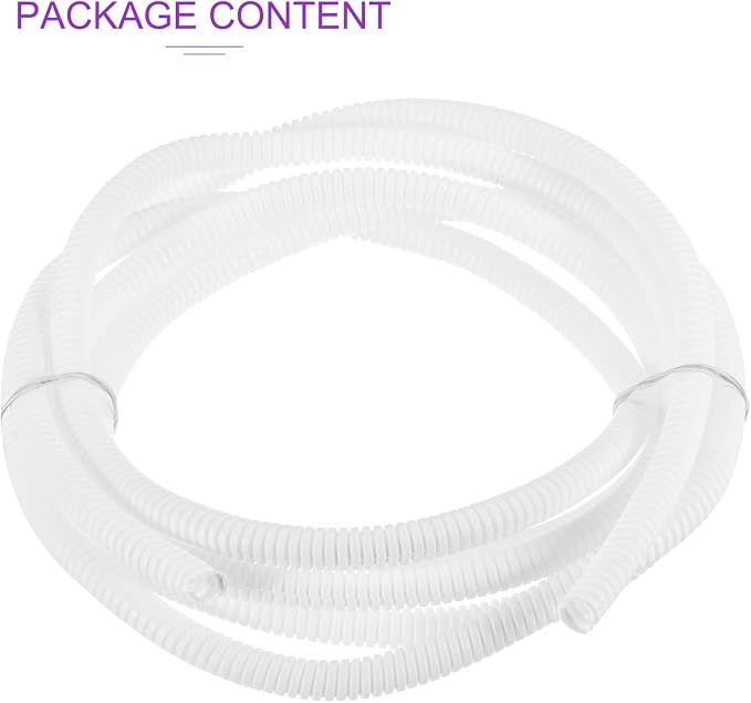 DMiotech 10ft Wire Loom Split Tubing 1/4 Inch(6.5 Mm) ID, Cord Protectors from Pet Flexible Conduit Cable Management for Office, Home, Garden, White