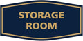 Signs ByLITA Fancy Storage Room Sign (Navy Blue/Gold) - Small 10 Pack