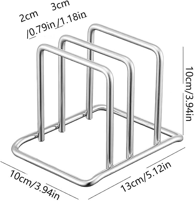Leadigol Cutting Board Organizer, 2-Slot Stainless Steel Cutting Board Holder Stand Tray Baking Sheet Organizer Rack,Small Racks Storage Stand for Kitchen Cabinet Countertop Bakeware