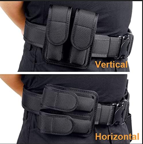Molded Double Mag Pouch Holster with Double and Single Stack Magazines .380, 9mm & 40 Cal for S&W M&P Ruger Glock Walther H&K